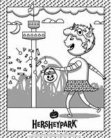 Hershey Park Character Coloring Page Pages sketch template
