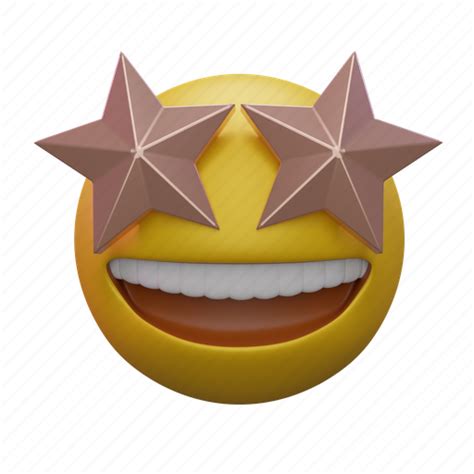 Star, struck, emoji 3D illustration - Download on Iconfinder