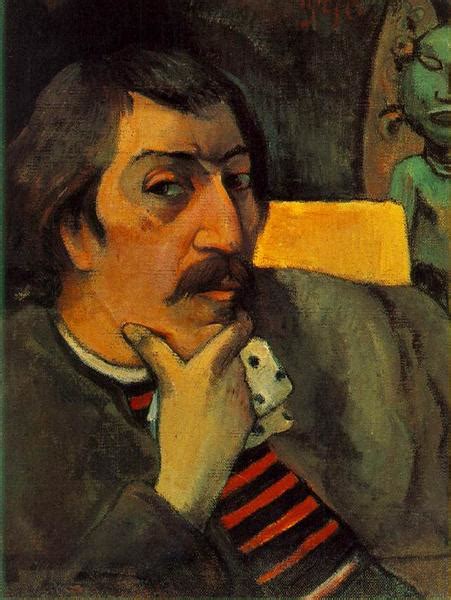 Self Portrait with the Idol, c.1893 - Paul Gauguin - WikiArt.org