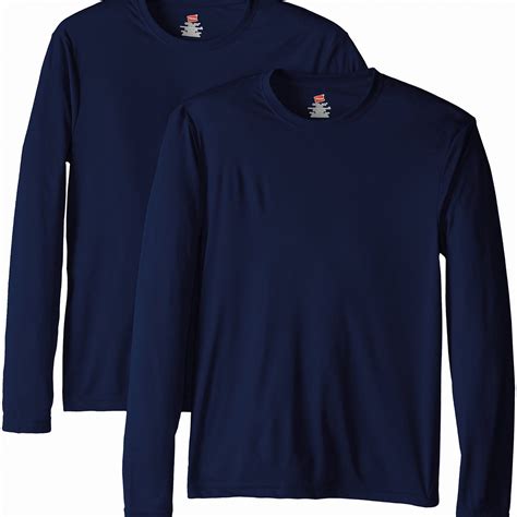 Hanes - Hanes Men Two Pack Long-Sleeve Cool Dri T-Shirts, Pack of 2 ...