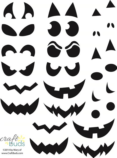 Pumpkin Face Cutouts Printable