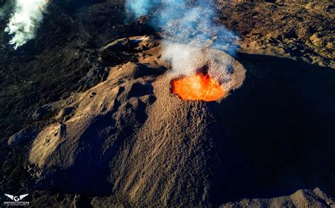 The cône, Piton de la Fournaise Volcano, Reunion island - Drone Photography