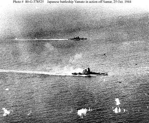 Japanese Navy Ships--Yamato (Battleship, 1941-1945 -- in the Battle of Leyte Gulf