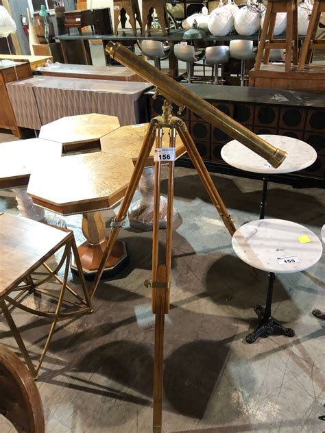 BRASS TELESCOPE ON STAND - Able Auctions