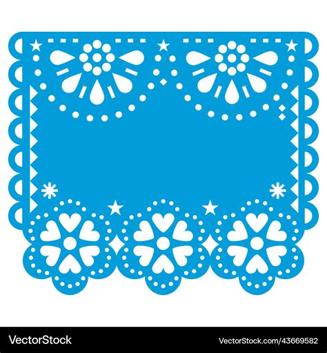 Papel picado template design Royalty Free Vector Image