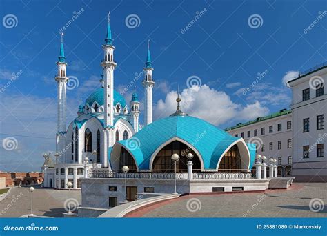 Qolsharif Mosque in Kazan Kremlin Stock Photo - Image of islamic ...