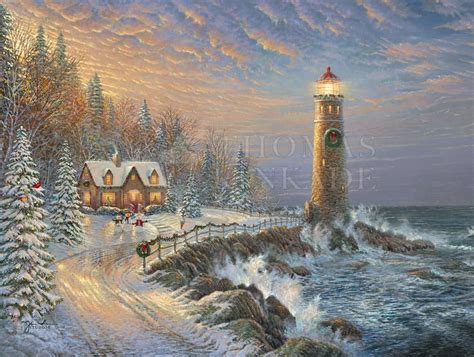 Christmas Lighthouse - Thomas Kinkade Smoky Mountains