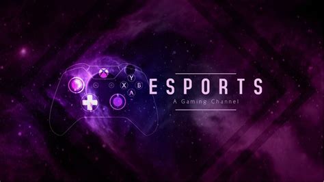 Esports YouTube gaming cover art template design. | Youtube channel art ...