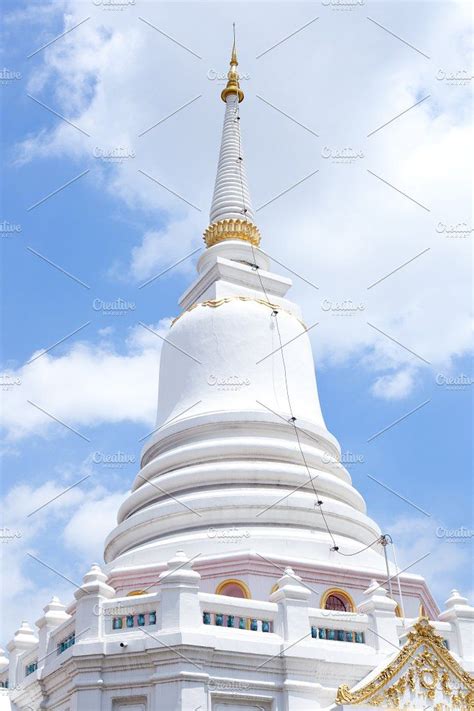 White Pagoda. | Pagoda, Sky and clouds, Architecture photo