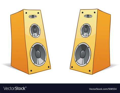 Two cartoon speakers Royalty Free Vector Image