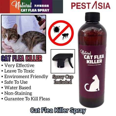 Pest Asia Natural Non Toxic PH Balanced Cat Flea Killer Spray 500ml For ...