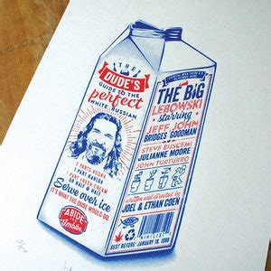 The Big Lebowski 'white Russian Hand Pulled Limited Edition Screen ...