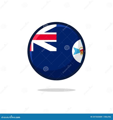 Queensland Flag Icon stock vector. Illustration of isolated - 247262608