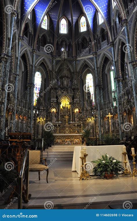 Notre - Dame Cathedral Basilica Building Interior from Downtown Ottawa ...