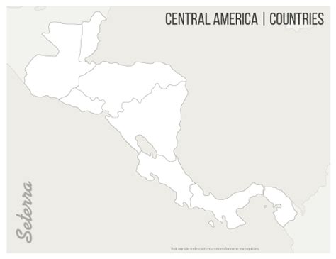 Central America: Countries Printables - Seterra