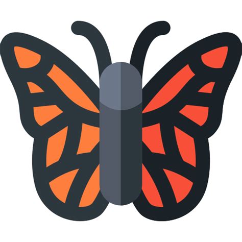 Monarch butterfly Basic Rounded Flat icon