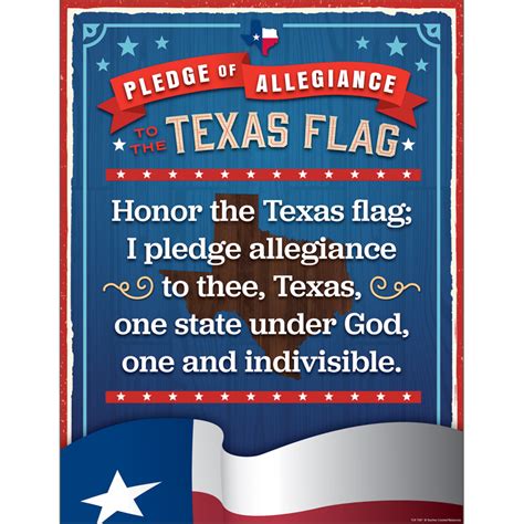 Pledge of Allegiance to the Texas Flag Chart - TCR7587 | Teacher ...