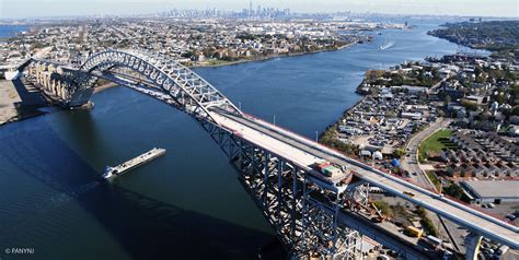 The Bayonne Bridge between New York and New Jersey. If you look you can ...