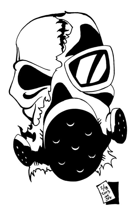 Skull With Gas Mask Drawing at PaintingValley.com | Explore collection of Skull With Gas Mask ...