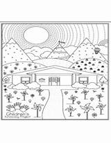 Sample Coloring Pages Scenery sketch template