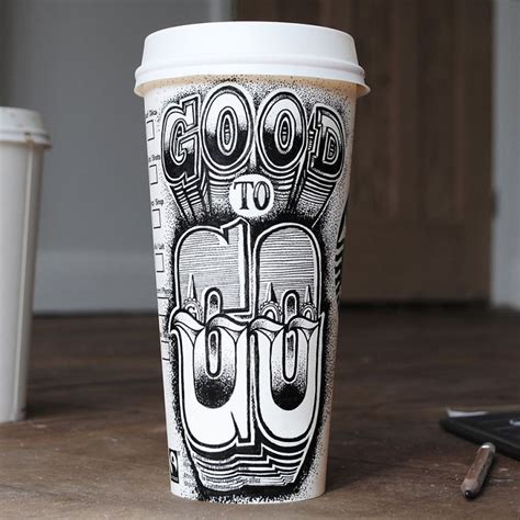 Coffee Time: I Use Paper Coffee Cups To Create Elaborate Typographic Illustrations | Bored Panda ...