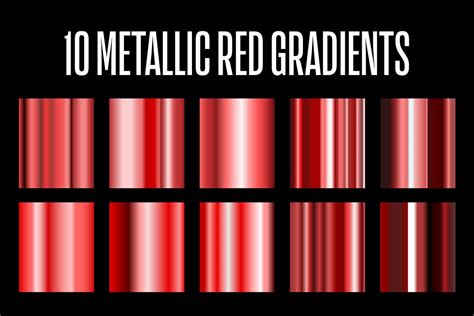 10 Metallic Gradients - .AI file | Unique Illustrator Add-Ons ~ Creative Market