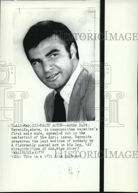 1972 Press Photo Burt Reynolds, Cosmopolitan magazine first male nude ...