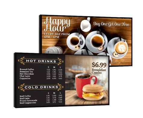 Digital Menu Boards for Coffee Shops and Cafés - Netvisual