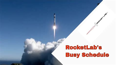 Rocket Lab's busy launch schedule - YouTube