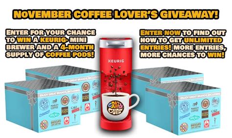 Win a Keurig machine, a 4-month supply of K-Cups (11/30/2023) {US} : r/sweepstakes