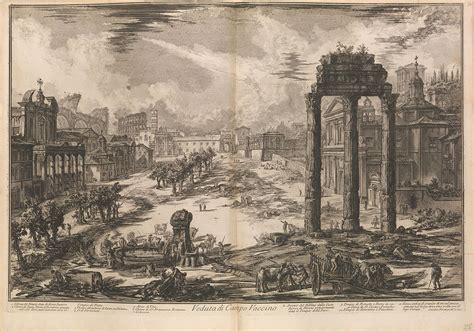 Giovanni Battista Piranesi | View of the Campo Vaccino [Roman Forum with the Temple of Castor ...
