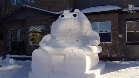 Calgarians find artistic use for snow | CBC News