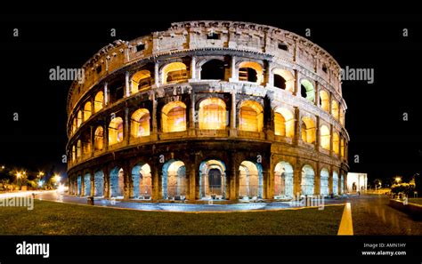 Ancient Roman Colosseum At Night