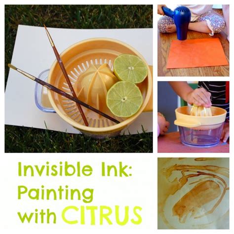 Invisible Ink: A Citrus Painting Experiment - TinkerLab