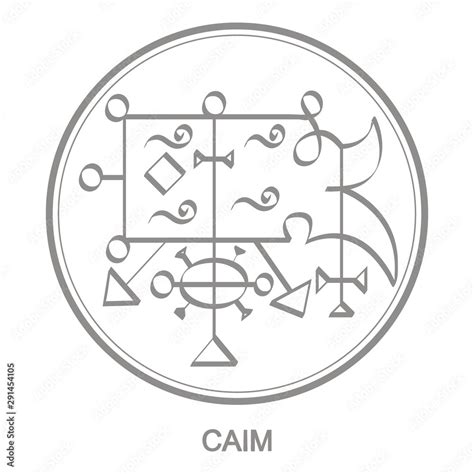 Vector icon with symbol of demon Caim. Sigil of Demon Caim Stock Vector | Adobe Stock