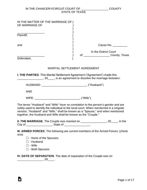 Divorce Mediation Agreement Template - Sfiveband.com