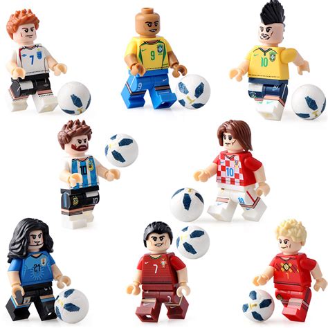 set 8pcs 2018 Fifa Woldcup football Players Lego minifigure block Toy for kid - LEGO Complete ...