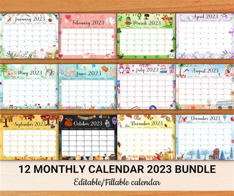 Editable Monthly Calendars 2023 Printable Google - IMAGESEE