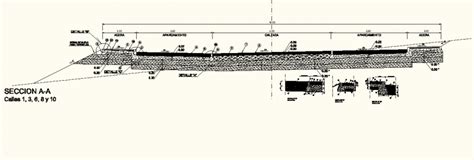 Road cross section detail elevation and plan layout file - Cadbull