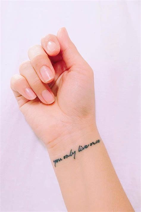 16 Permanent Reminders to Live in the Moment | Small quote tattoos ...