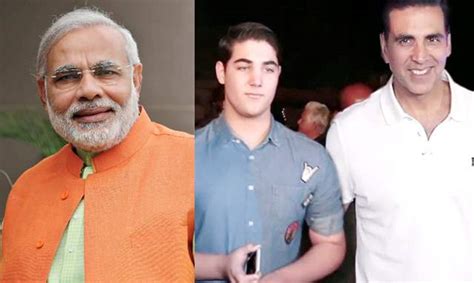 PM Narendra Modi pulls Akshay Kumar’s Son Aarav’s Ear; their Candid ...