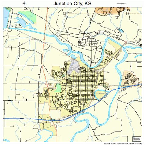 Junction City Kansas Street Map 2035750