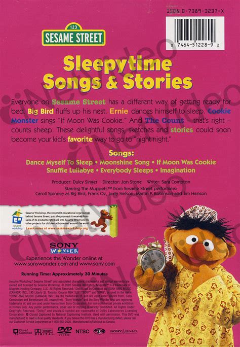 Sleepytime Songs And Stories - (Sesame Street) on DVD Movie