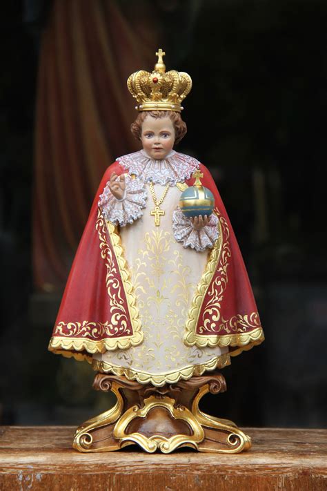 Wooden statue of the Infant Jesus of Prague - Ferdinand Stuflesser 1875