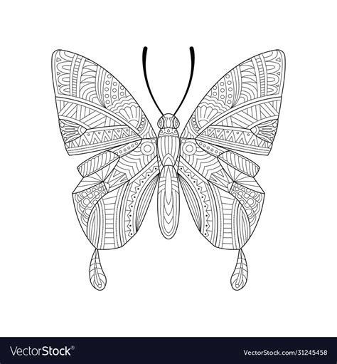 Hand drawn butterfly Royalty Free Vector Image