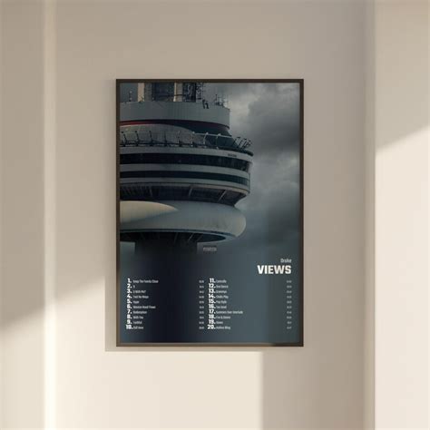 Drake Views Album Cover Poster Wall Art, Drake, Views - Etsy