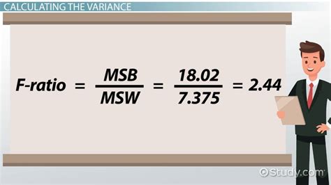 How to Calculate the F-Ratio - Video & Lesson Transcript | Study.com