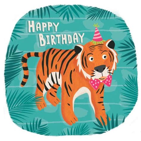 Childrens Tiger Birthday Card | Tiger birthday, Happy birthday wishes for him, Birthday cheers