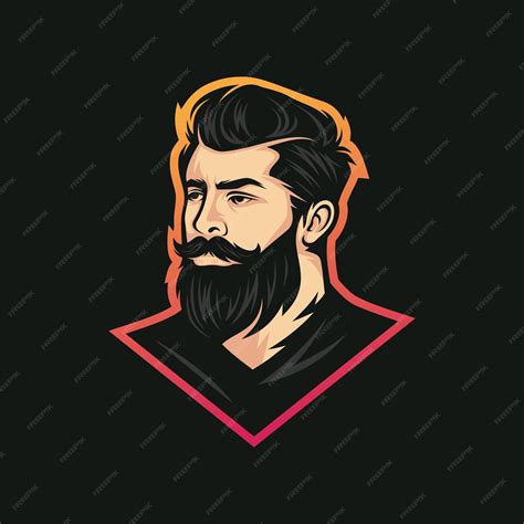 Premium Vector | Beard logo vector illustration barbershop logo template haircut men vector