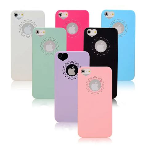 Cute Candy Colored Heart Flowers Lace Pop Socket Design Mobile Phone ...